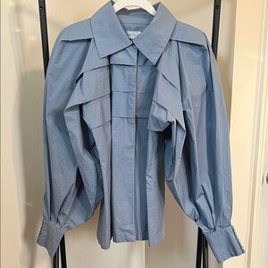 dref by d CHAMPAGNE SHIRT - STEEL BLUE Size Large